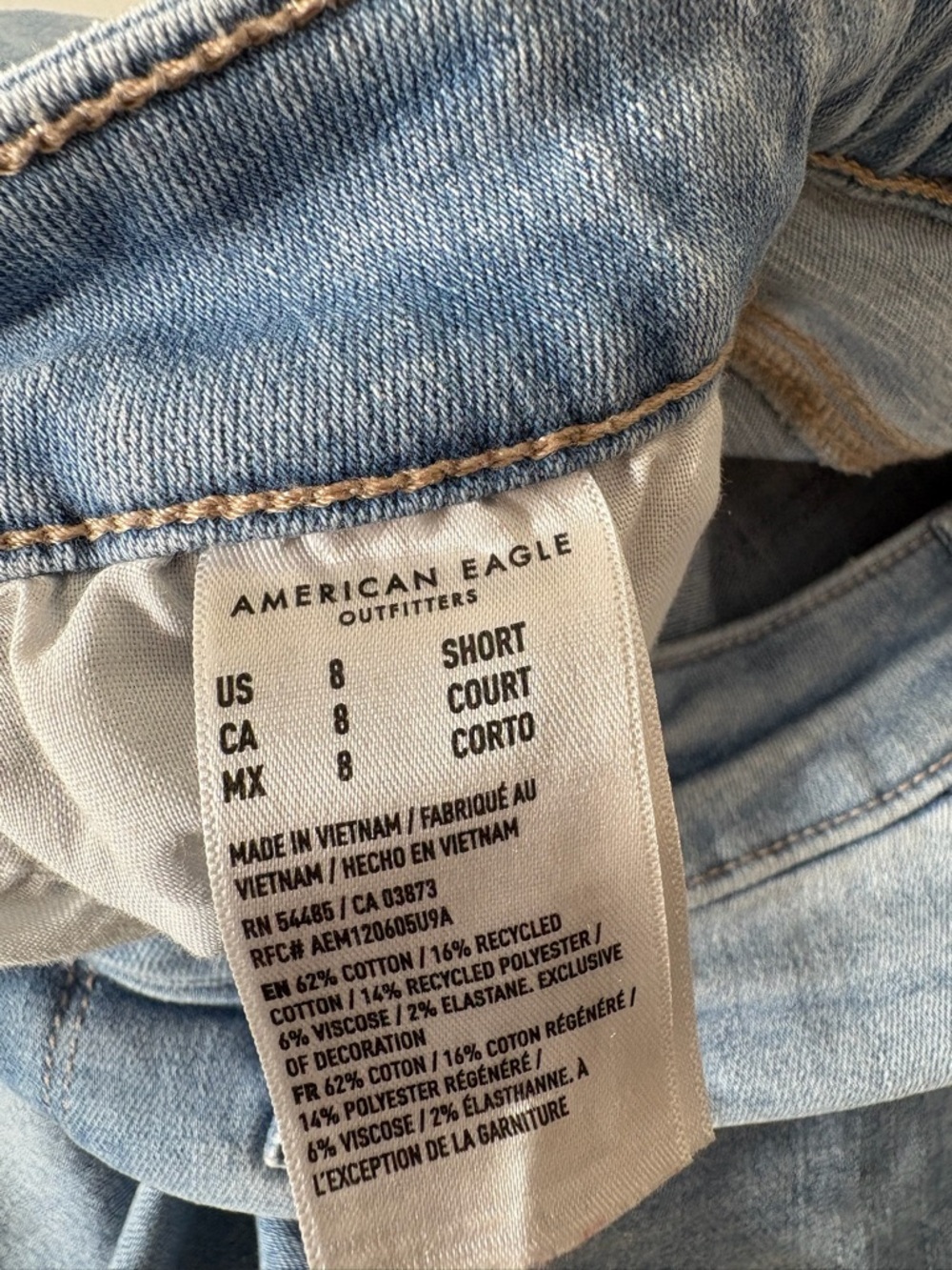 American Eagle Outfitters Light Wash Distressed Skinny Jeans 1922 - Picture 6 of 13